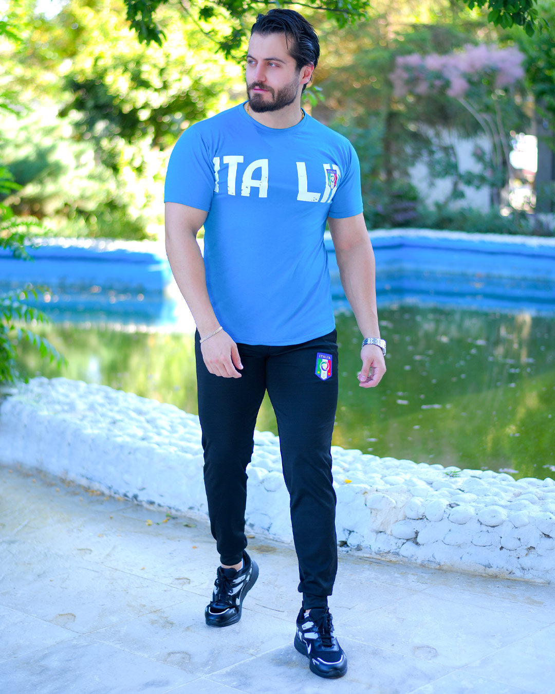 ست تیشرت شلوار مردانه مدل Azzurri کد 6337