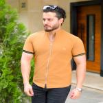 پیراهن نیم آستین مردانه مدل soprx(کرمی) کد6306